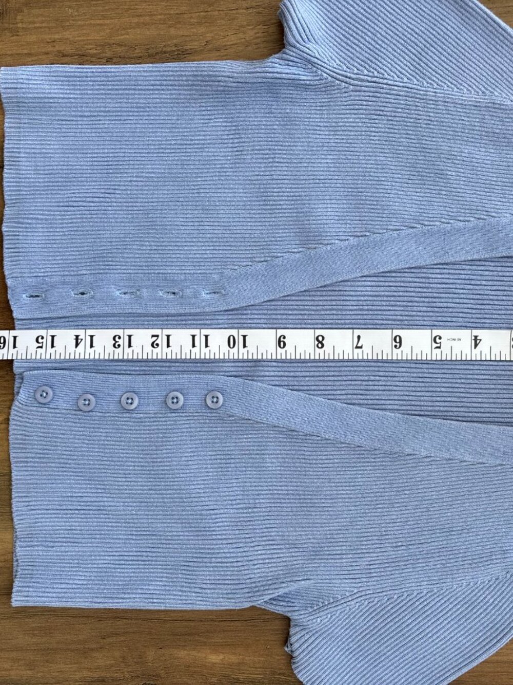 ✨ Zara Cropped Ribbed Cardigan – Light Blue ✨ - Picture 6 of 8